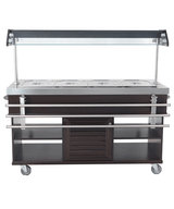 Gekoeld Buffet | 4x 1/1 GN | +4°C/+8°C | Statisch | Verlichte Kap | 1500x700x1400(h)mm