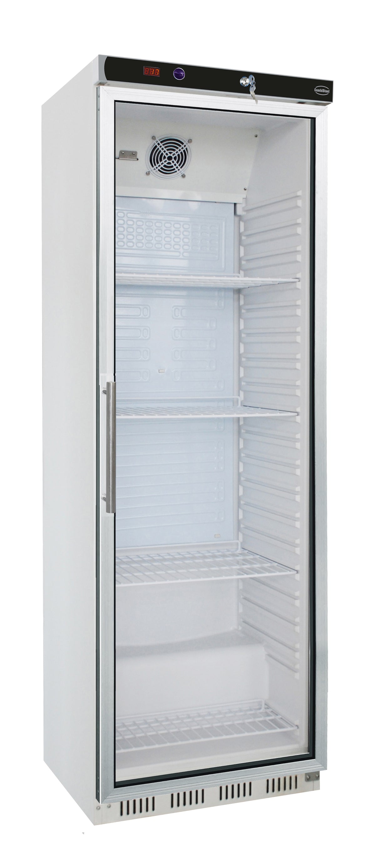 Glasdeur Koelkast | ENERGY LINE | 350L | Wit | +2°C/+8°C | Statisch + Ventilator | 600x585x1855(h)mm