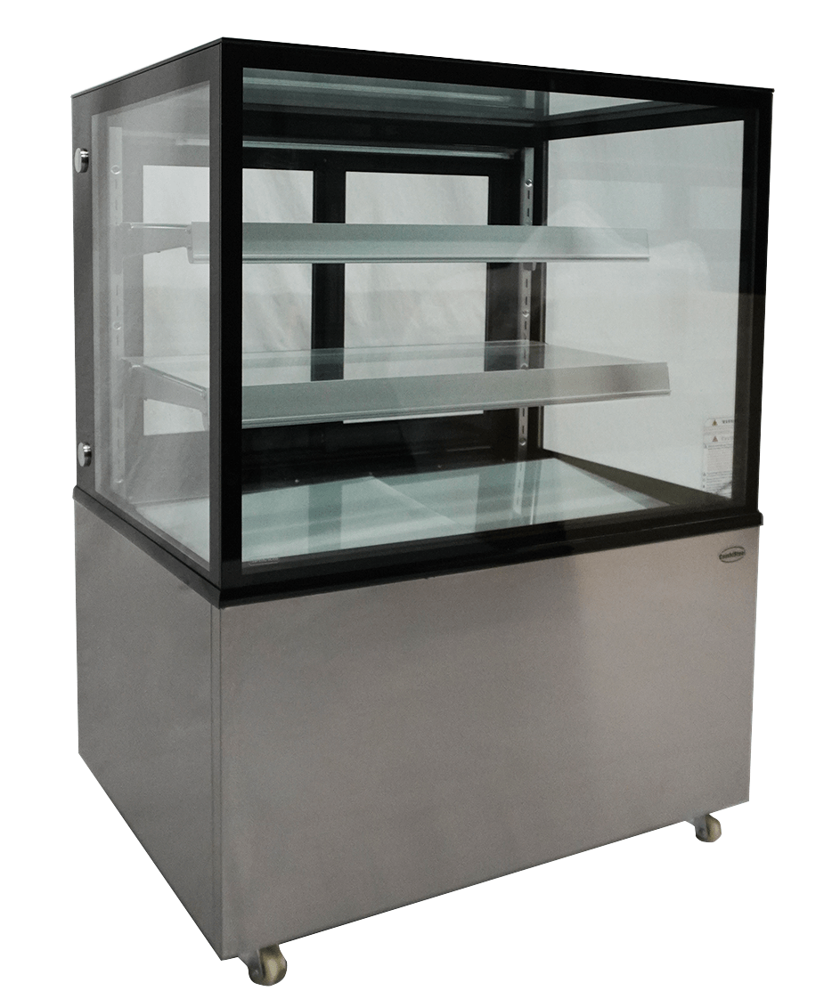 Koelvitrine | 270L | Zwart/RVS | +2°C/+8°C | 3 Schappen | 915x675x1210(h)mm