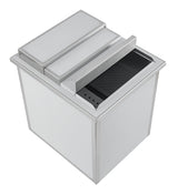 Inbouw-IJsbak | RVS | Schuifdeksel | Afvoeraansluiting | 380x446x524(h)mm