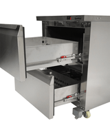 Koel-/Vrieskast | 185L | RVS | -18°C/-21°C & +1°C/+4°C | Geforceerd | 2 Laden (GN) | 705x785x850(h)mm