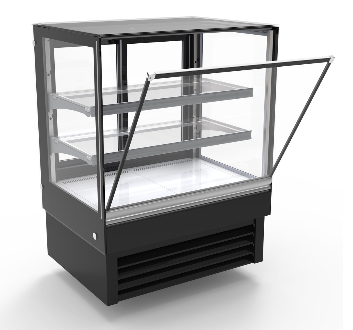 Koelvitrine | 190L | Zwart | +2°C/+8°C | 3 Niveaus | 900x680x1200(h)mm