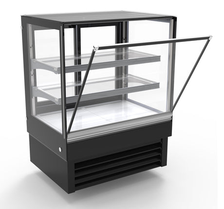 Koelvitrine | 190L | Zwart | +2°C/+8°C | 3 Niveaus | 900x680x1200(h)mm