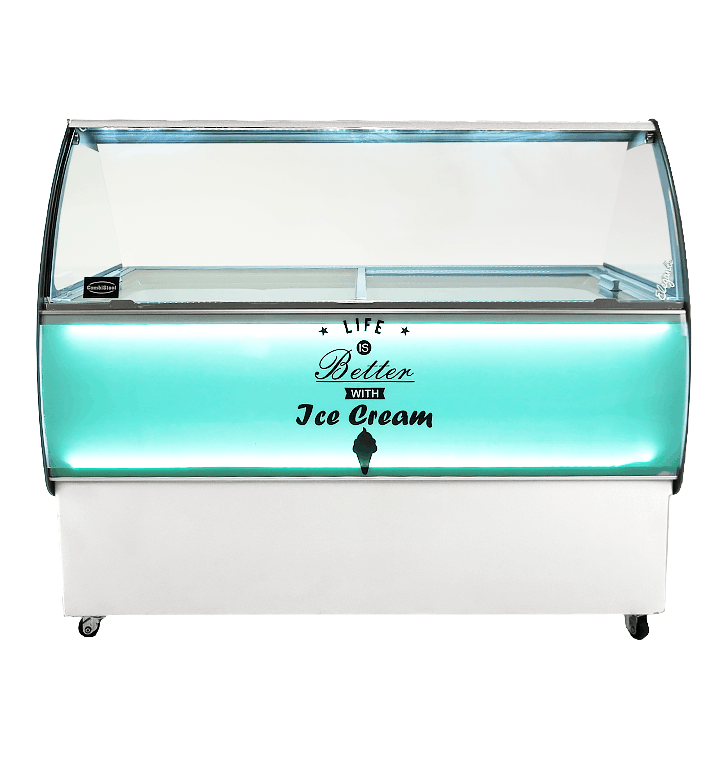 Schepijsvitrine | BALI | Energiezuinig | 358L | 9x 5L | -15°C/-22°C | Statisch | 1192x825x1257(h)mm