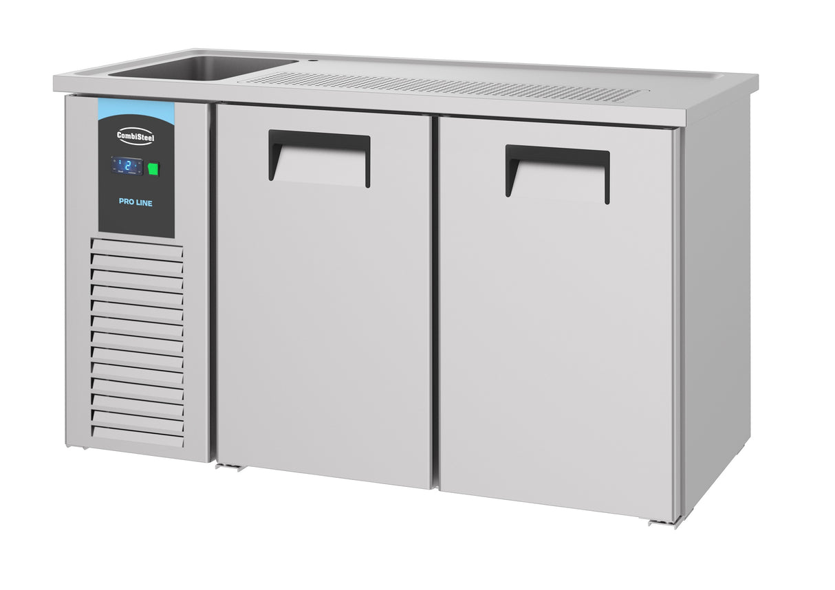 Vatenkoeler | PRO LINE | 1 Deuren | -2°C/+8°C | Geforceerd | Spoelbak (Links) | 1550x700x950(h)mm