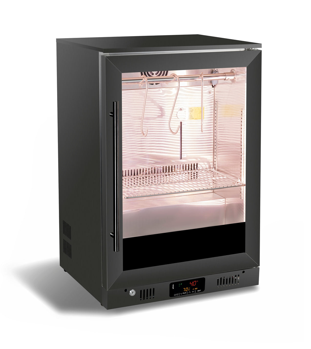 Dry Age Kast | 138L | Zwart | 0°C/+10°C | Geforceerd | Vochtigheid Instelbaar | 600x500x900(h)mm