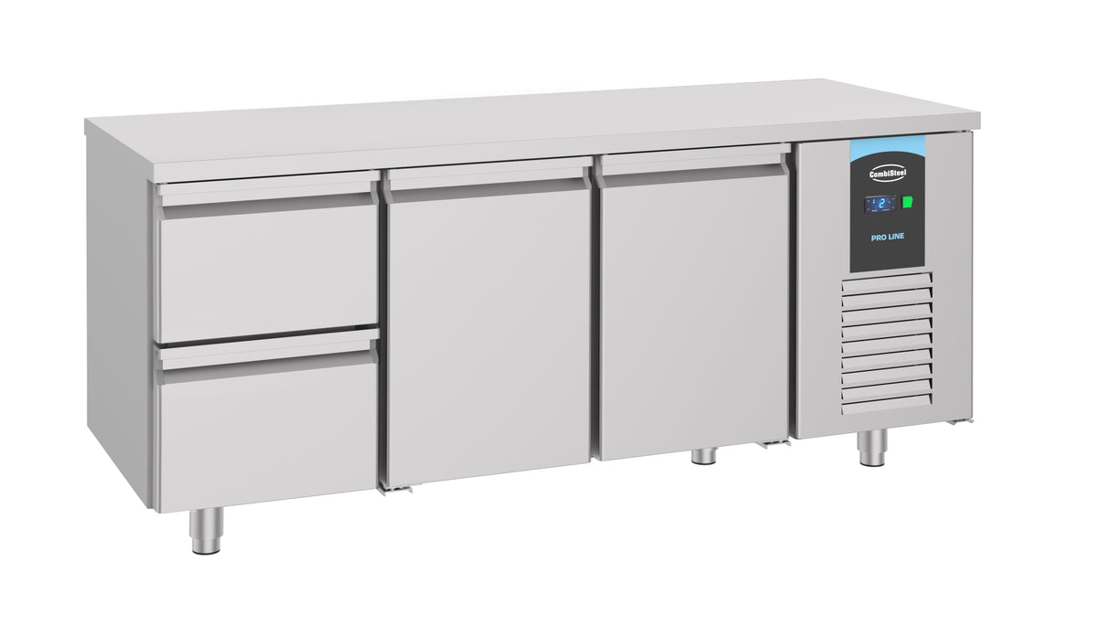 Koelwerkbank | Energiezuinig | 474L | 2 deuren 2 laden | -2°C/+8°C | Geforceerd | 1865x700x850(h)mm