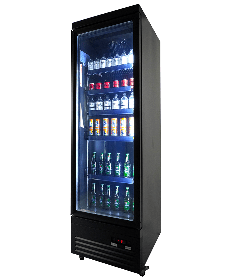 Glasdeur Koelkast | 500L | Zwart | 0°C/+10°C | Geforceerd | 620x705x2050(h)mm
