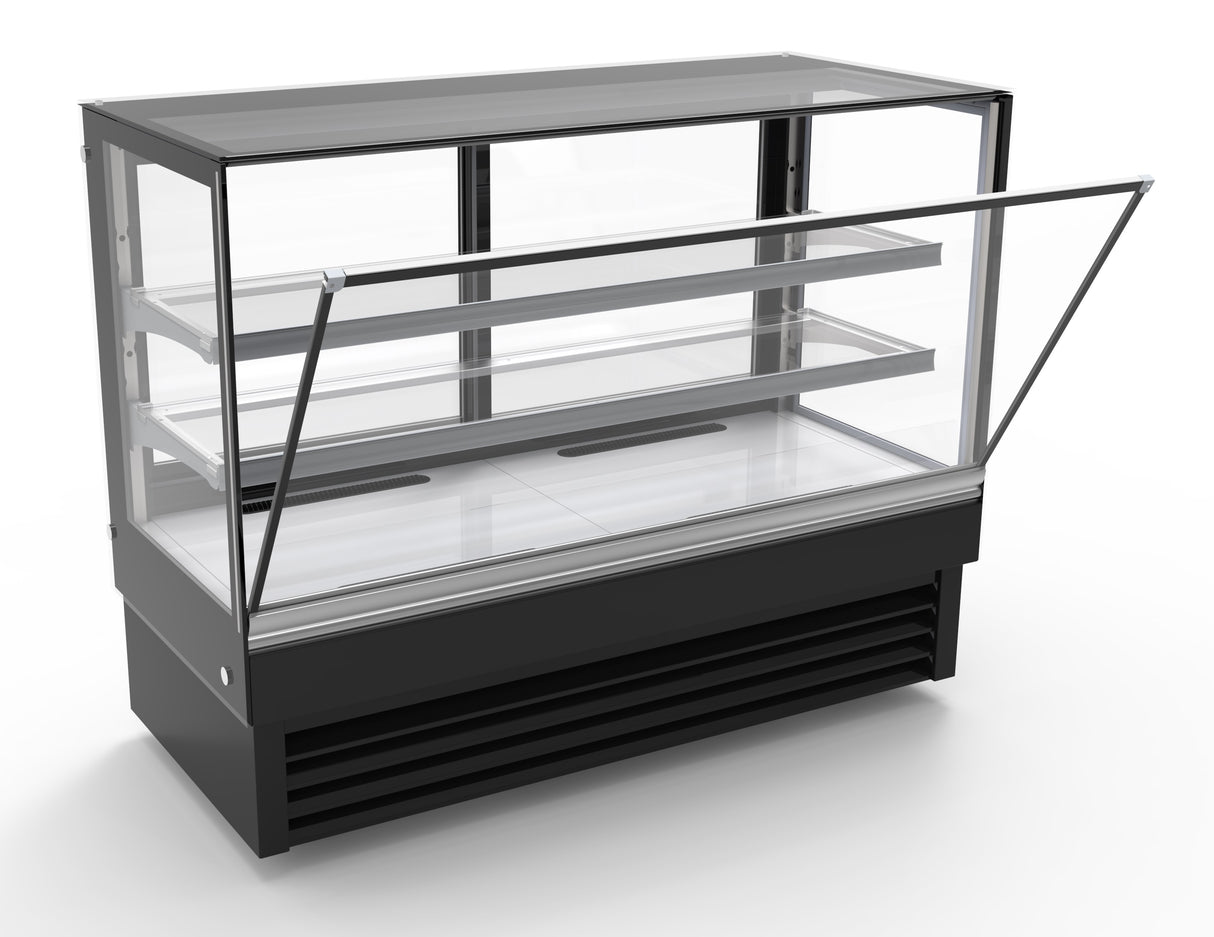 Koelvitrine | 436L | Zwart | +2°C/+8°C | 3 Niveaus | 2000x680x1200(h)mm
