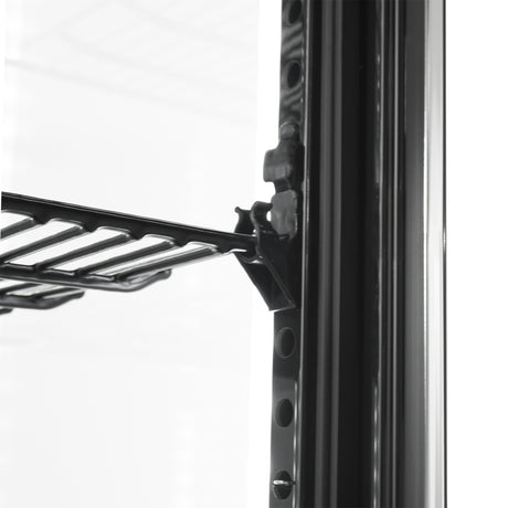 Koelvitrine | 78L | Zwart | 0°C/+12°C | 4 Niveaus | 428x386x960(h)mm