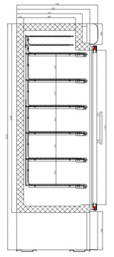 Glasdeur Vrieskast | Wit | 578L | 1 Deur | -18°C/-24°C | Statisch | 680x700x1990(h)mm