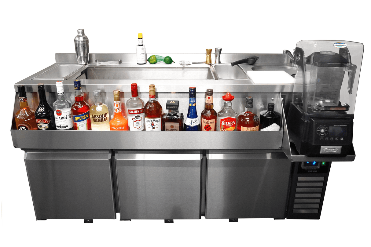 Gekoeld Bar-/Cocktailstation | PRO LINE | 280L | 3 Deuren | -2°C/+8°C | 1700x700x1000(h)mm