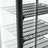 Koelvitrine | 98L | Zwart | 0°C/+12°C | 5 Niveaus | 428x386x1110(h)mm
