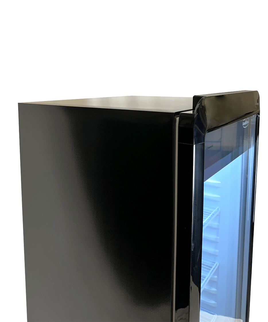 Glasdeur Koelkast | 280L | Zwart | +1°C/+10°C | Geforceerd | Wielen | 540x560x1725(h)mm