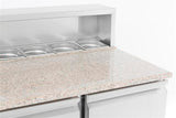 Pizzawerkbank | 230L | 2 Deuren | Boven 5x 1/6 GN | +2°C/+8°C | Statisch met Ventilator | 903x700x1090(h)mm