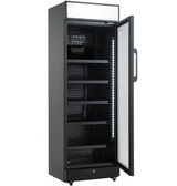 Drankenkoeling met lichtbak | 400L | Zwart | +2°C/+10°C | Statisch | Wielen | 650x595x1950(h)mm