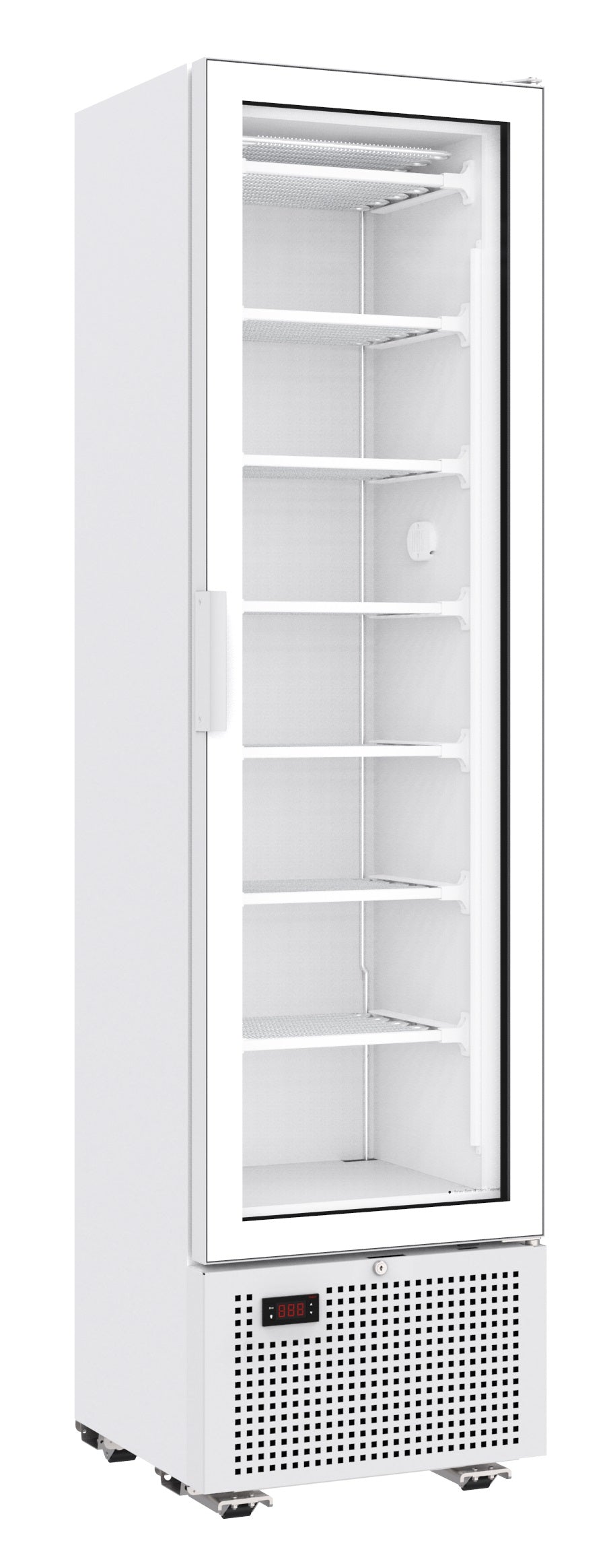 Glasdeur Vrieskast | Energiezuinig | Smal Model | Wit | 221L | -18°C/-24°C | Statisch | 494x521x1915(h)mm
