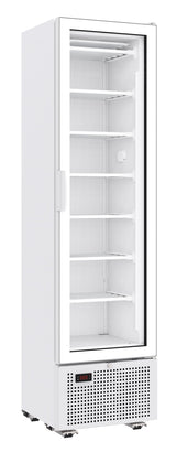 Glasdeur Vrieskast | Energiezuinig | Smal Model | Wit | 221L | -18°C/-24°C | Statisch | 494x521x1915(h)mm