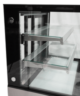 Koelvitrine | 270L | Zwart/RVS | +2°C/+8°C | 3 Schappen | 915x675x1210(h)mm