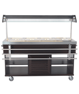 Gekoeld Buffet | 4x 1/1 GN | +4°C/+8°C | Statisch | Verlichte Kap | 1500x700x1400(h)mm