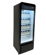 Glasdeur Koelkast | Laag Model | 240L | Zwart | +1°C/+10°C | Geforceerd | Wielen | 540x560x1525(h)mm