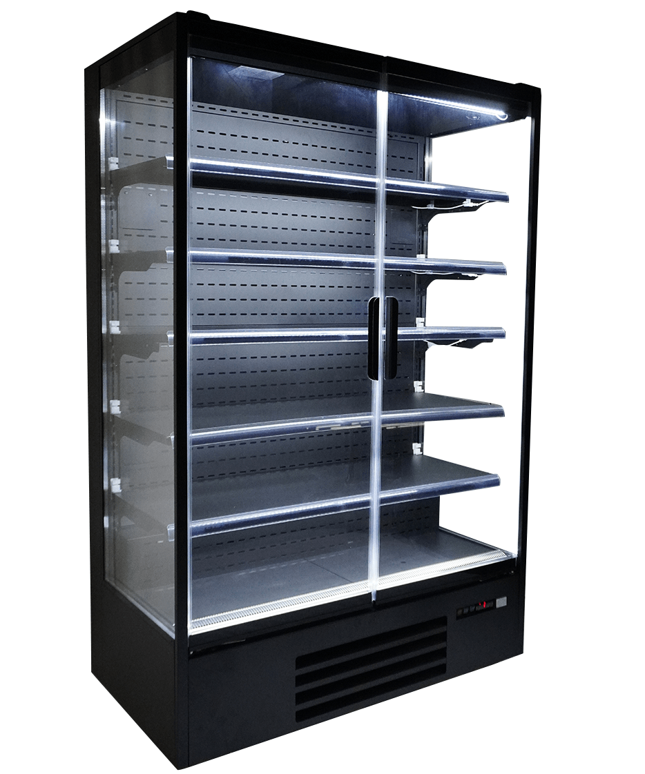 Wandkoeling Marco | Zwart | Draaideuren| 1292L | -1°C/+5°C | Geforceerd | 5 Etages | 1310x740x2010(h)mm