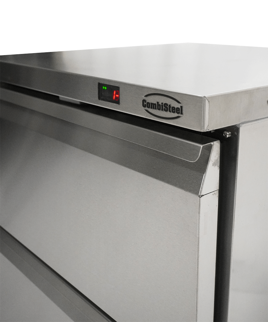 Koel-/Vrieskast | 185L | RVS | -18°C/-21°C & +1°C/+4°C | Geforceerd | 2 Laden (GN) | 705x785x850(h)mm