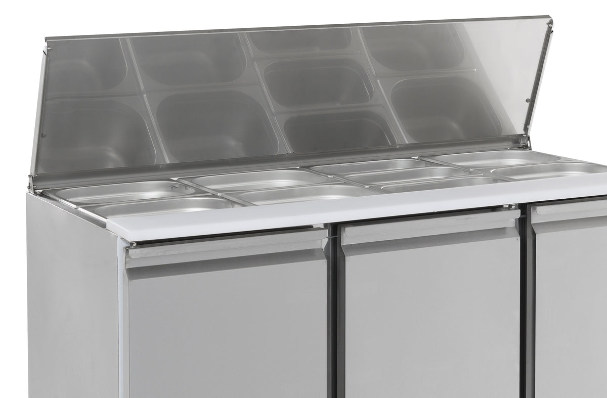 Gekoeld saladette | 4x 1/1 GN | +2°C/+8°C | Statisch met ventilator | 1370x700x870(h)mm