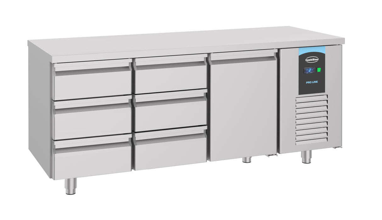 Koelwerkbank Energy Line | 474L | 1 deur 6 laden | -2°C/+8°C | Geforceerd | 1865x700x850(h)mm