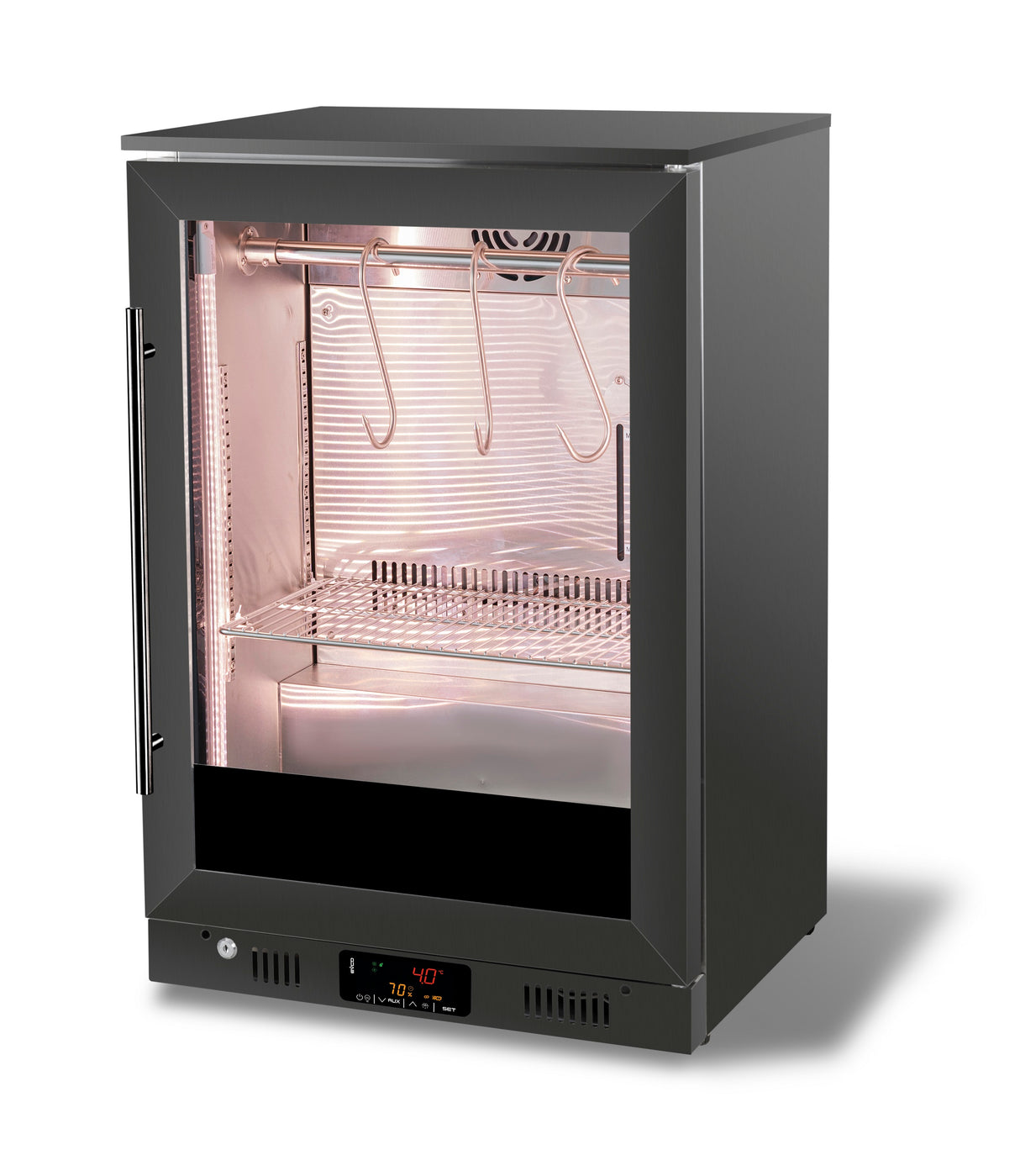 Dry Age Kast | 138L | Zwart | 0°C/+10°C | Geforceerd | Vochtigheid Instelbaar | 600x500x900(h)mm