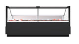 Plaatkoeling | Vlees-/Viskoeltoonbank Rick | -1°C/+7°C | Kantelruit | 2570x1095x1250(h)mm