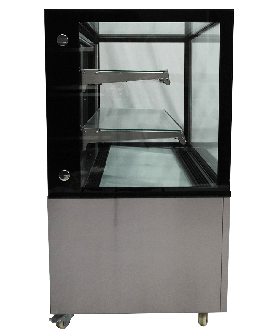 Koelvitrine | 270L | Zwart/RVS | +2°C/+8°C | 3 Schappen | 915x675x1210(h)mm