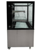 Koelvitrine | 270L | Zwart/RVS | +2°C/+8°C | 3 Schappen | 915x675x1210(h)mm