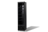 Glasdeur koelkast NAP-250 | 217L | Zwart | +2/+10 ºC | Geforceerd | Wielen | 460x560x1915(h)mm