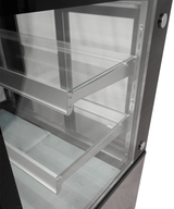 Koelvitrine | 270L | Zwart/RVS | +2°C/+8°C | 3 Schappen | 915x675x1210(h)mm