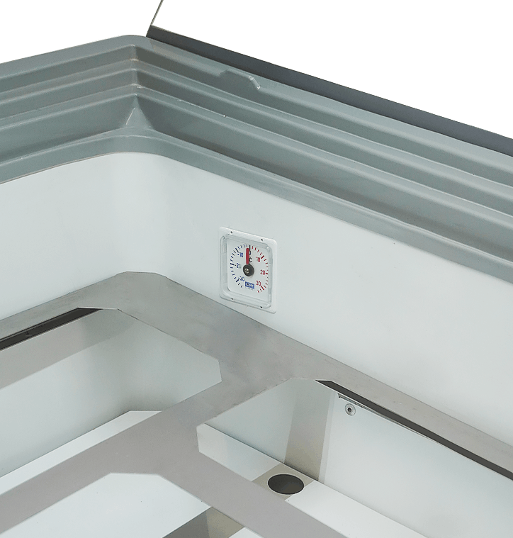 Schepijsvitrine | CURACAO | Energiezuinig | 454L | 10x 5L | -15°C/-22°C | Statisch | 1447x825x1257(h)mm