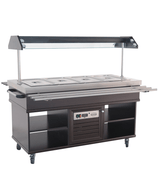 Gekoeld Buffet | 4x 1/1 GN | +4°C/+8°C | Statisch | Verlichte Kap | 1500x700x1400(h)mm