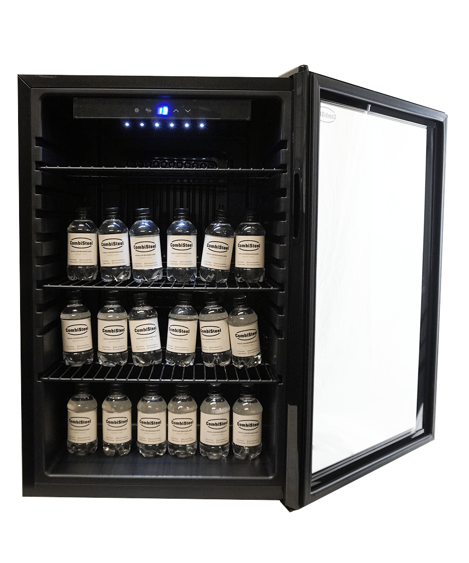 Drankenkoeling | Zwart | 150L | 1 Glasdeur | +3°C/+10°C | Statisch | 540x539x847(h)mm