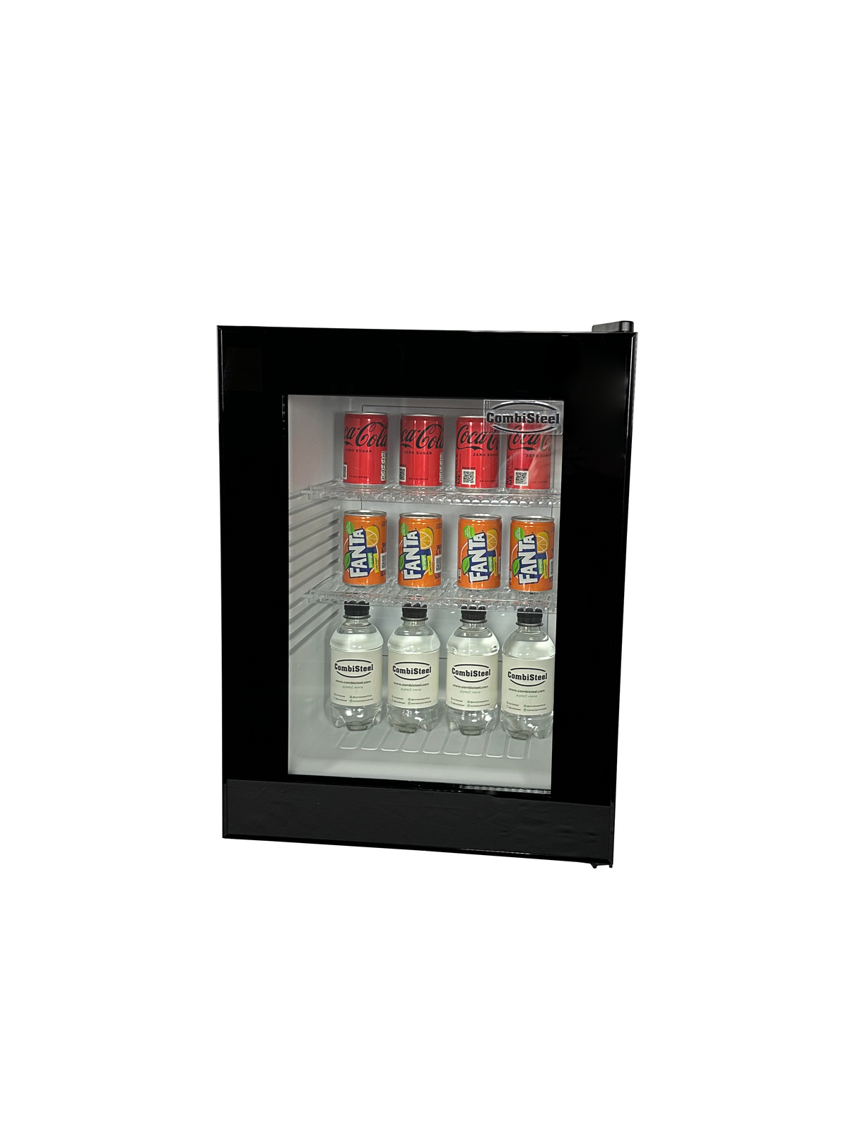 Minibarkoeling | Zwart | 40L | 1 Glasdeur | +12°C/+18°C | 405x443x545(h)mm