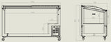 Vrieskist 461L | -18°C /-24°C| Statisch | schuifdeksel | 1494x659x879(h)mm