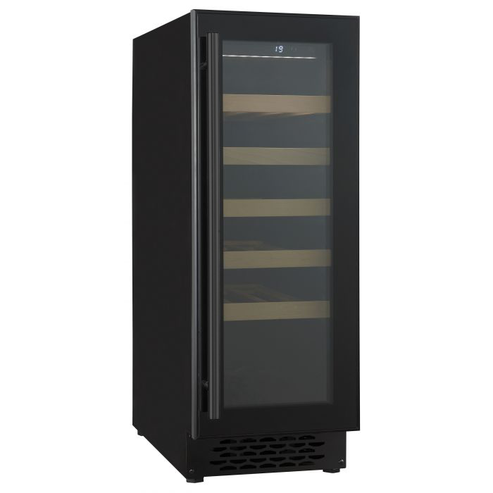 Wijnkoelkast 50L Glasdeur | 20 flessen | Zwart | +5°C/+20°C | Geforceerd | 295x570x820(h)mm
