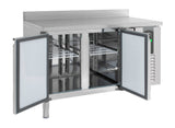 Koelwerkbank | Opstaande Rand | 314L | 2 Deuren | +2°C/+8°C | Geforceerd | 1360x700x850/950(h)mm