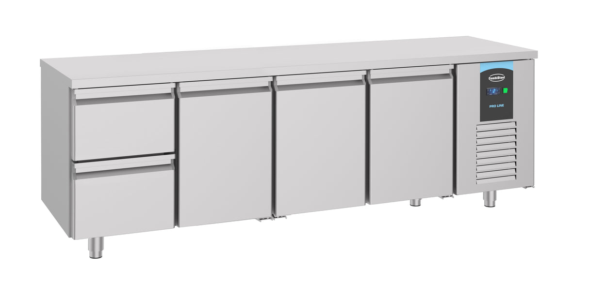 Koelwerkbank | Energiezuinig | 632L | 3 deuren 2 laden | -2°C/+8°C | Geforceerd | 2330x700x850(h)mm