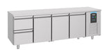 Koelwerkbank | Energiezuinig | 632L | 3 deuren 2 laden | -2°C/+8°C | Geforceerd | 2330x700x850(h)mm