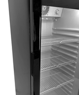 Glasdeur Koelkast | Laag Model | 240L | Zwart | +1°C/+10°C | Geforceerd | Wielen | 540x560x1525(h)mm