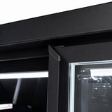 Glasdeur Vrieskast Zwart | 2120L | 4 Deuren | -18°C/-22°C | Geforceerd | 2550x775x2090(h)mm