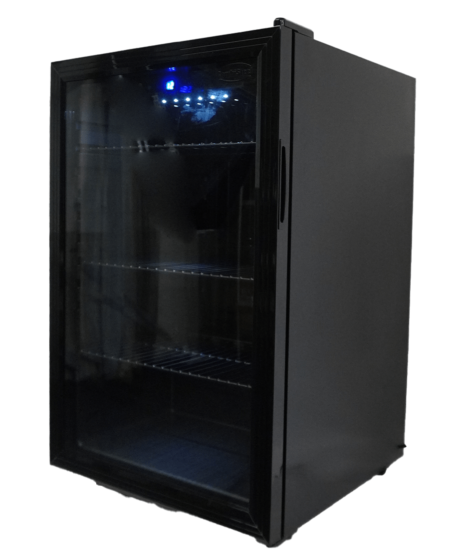 Drankenkoeling | Zwart | 150L | 1 Glasdeur | +3°C/+10°C | Statisch | 540x539x847(h)mm