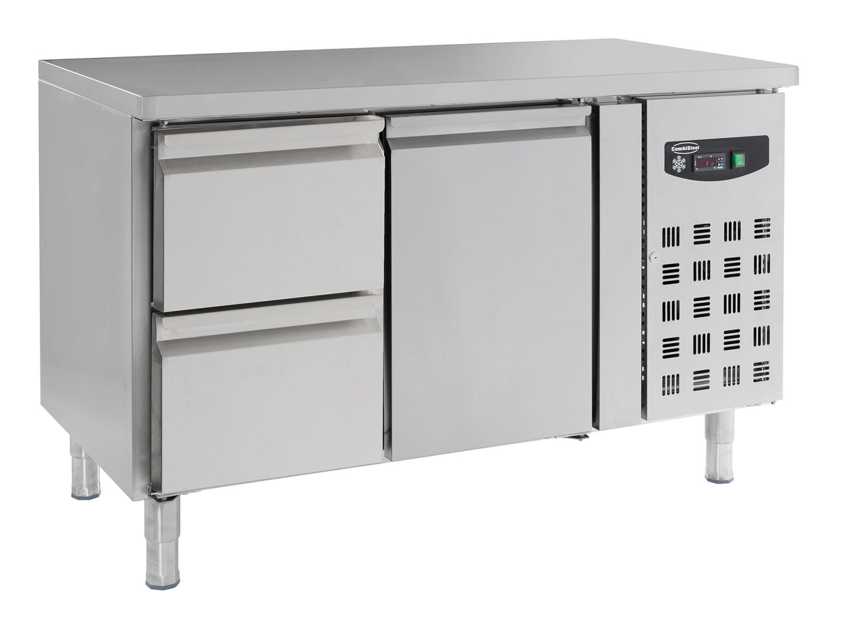 Koelwerkbank | 282L | 1 deur 2 laden | +2°C/+8°C | Geforceerd | 1360x700x850(h)mm
