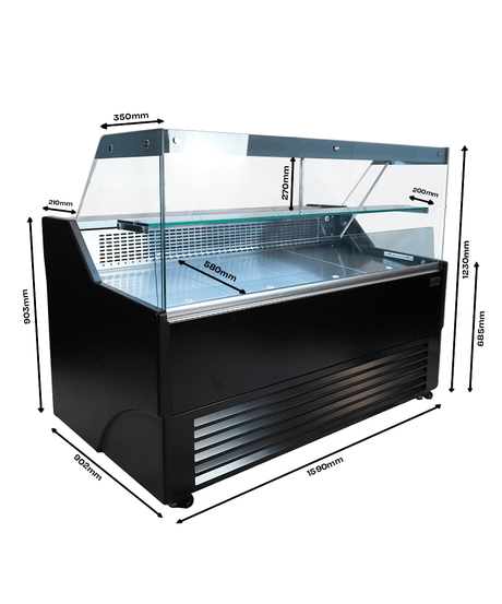 Koeltoonbank | WESLEY | 0°C/+7°C | Geforceerd met gekoelde Reserve | 1590x902x1230(h)mm