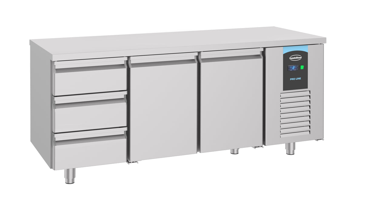 Koelwerkbank | Energy Line  | 474L | 2 deuren 3 laden | -2°C/+8°C | Geforceerd | 1865x700x850(h)mm